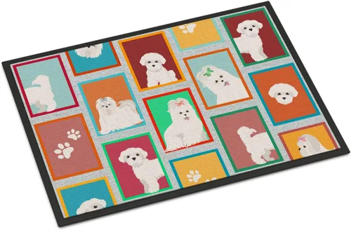 Miniatura 61 de Caroline's Treasures MLM1149MAT - Felpudo rojo Border Collie de 18 x 27 pulgadas, para interiores y exteriores, para entrada, antideslizante, Border