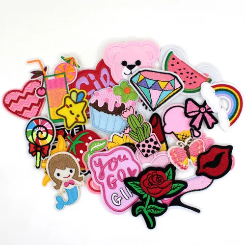 Miniatura 17 de 15 piezas de parches bordados al azar para planchar, bonitos apliques de costura para chaquetas, sombreros, mochilas, jeans, accesorios de bricolaje
