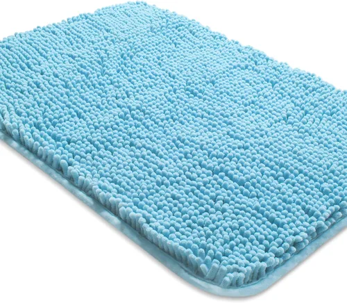 Miniatura 26 de Yeaban Alfombra de pasillo de baño de 24 x 72 pulgadas, antideslizante, alfombra de baño larga de felpilla gruesa, absorbente y lavable, alfombra