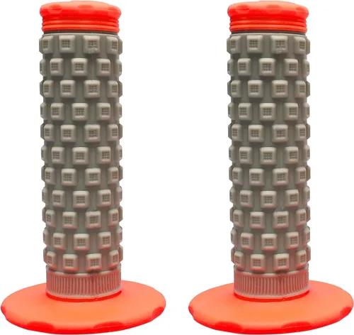 Miniatura 2 de Motorcycle Grips 7/8" Dirt Bike Grip Pillow Top Grips Rubber Anti-Slip Universal Handlebar Racing Grip for Motocross ATV Naranja1