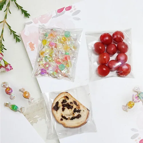 Miniatura 6 de Lhocm Bolsas transparentes autoadhesivas para galletas, 4 x 6 pulgadas, paquete de 100 bolsas de celofán resellables para golosinas y regalos