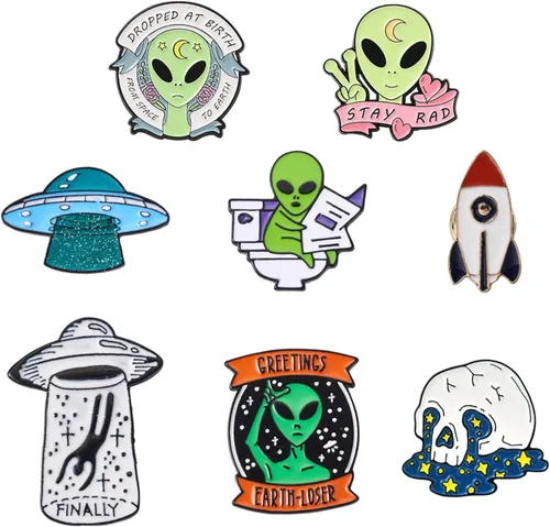 Miniatura 175 de Pandahall - Broches esmaltados de aleación con varios temas, broche de solapa, juego de pines esmaltados