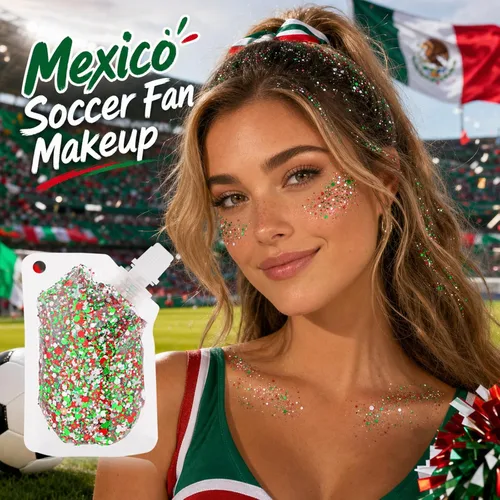 Miniatura 2 de MEICOLY Purpurina facial de Navidad, purpurina navideña para el cabello para niños y mujeres, regalos de relleno de calcetines, maquillaje