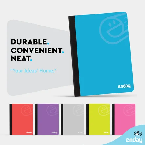 Miniatura 4 de Enday Cuadernos de composición de papel a rayas anchas, cuaderno de composición de tapa dura, libros de composición rayados de alta calidad