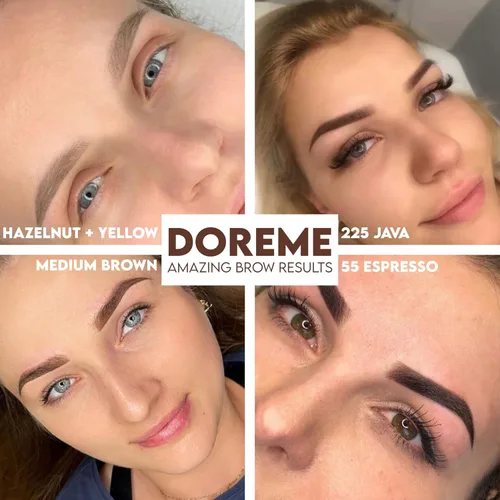 Miniatura 3 de DOREME Pigmento de maquillaje permanente Tinta Choc Choc Ceja Delineador de ojos Negro Tatuaje Micro Cosmético Micropigmention