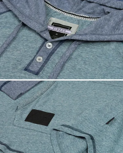 Miniatura 4 de ZIMEGO Sudadera con capucha de manga larga para hombre, sudadera ligera con capucha