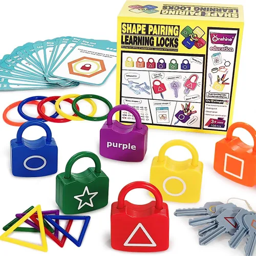 Miniatura 12 de Juguetes de aprendizaje del alfabeto, juguete de candado y llave para niños pequeños de 2 a 4 años, actividades de aprendizaje preescolar, elementos