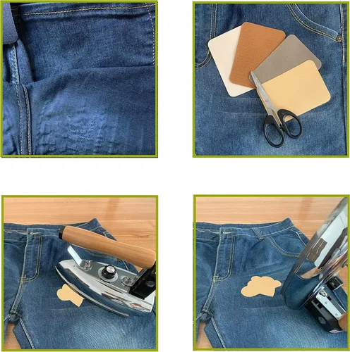 Miniatura 5 de 12 piezas de parches termoadhesivos de tela de alta calidad, pegamento fuerte, kit de decoración de reparación 100% algodón, tamaño 3 x 4-1/4