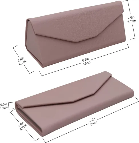 Miniatura 118 de Real Sic Funda para lentes de sol para hombres y mujeres, soporte magnético plegable para lentes de sol, inspirado en el color sólido