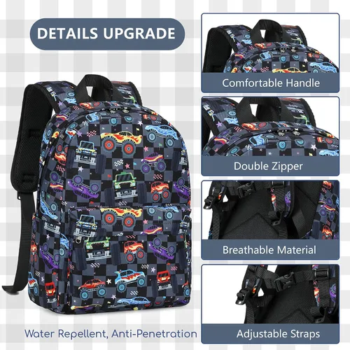 Miniatura 111 de CAMTOP - Conjunto de mochila y lonchera con estampados divertidos para niños de preescolar y primaria), Y0058-2