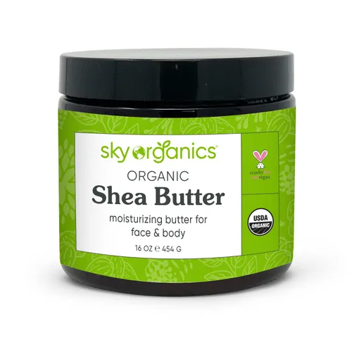 Miniatura 8 de Manteca de karité ecológica por Sky Organics, sin refinar, 100% pura manteca de cacao prima, 16 onzas, nutritiva para piel, hidratante de curación
