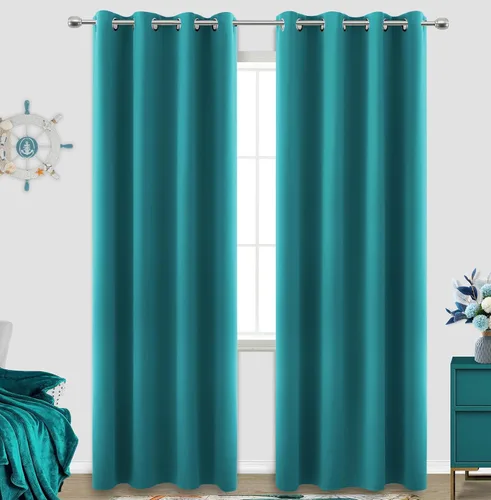 Miniatura 173 de Cortinas opacas de 72 pulgadas extra anchas para dormitorio, puerta corrediza de vidrio y patio, 2 paneles con ojales para oscurecer ventana grande
