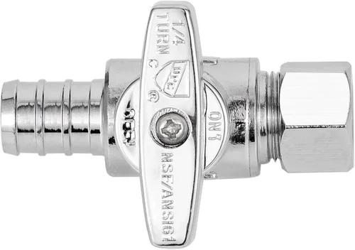 Miniatura 6 de Válvula de Parada Recta Pex de 1/2", Válvula de Cierre para Lavabo e Inodoro, Paquete de 2 Válvulas de Parada Recta Giratorias 3/8" DE Compresión X