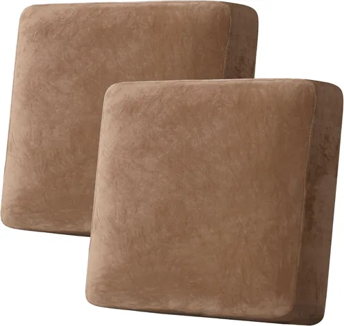 Miniatura 202 de H.VERSAILTEX Funda de cojín elástica de terciopelo para sofá, funda de cojín de felpa para cojines de silla, protector de muebles, cojín de asiento