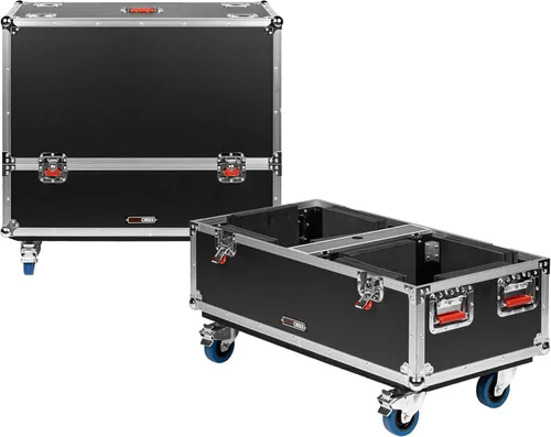 Miniatura 18 de Gator Cases G-TOUR Series ATA Style Road Case para (2) gabinetes de altavoces QSC K12 con almacenamiento de cables y ruedas resistentes de 4