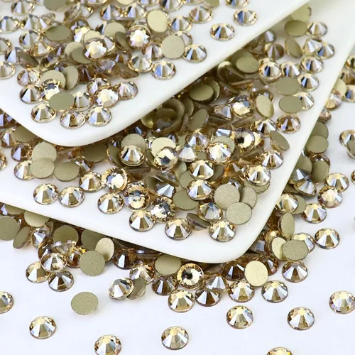 Miniatura 44 de 1440 piezas de diamantes de imitación SS20 de cristal de vidrio con parte posterior plana, gemas de cristal redondas de parte posterior plana