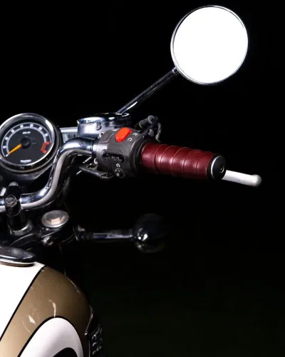 Miniatura 4 de Trip Machine Company Fundas de cuero para manillar de motocicleta, cubiertas universales de agarre del acelerador con cinta adhesiva 3M, accesorios