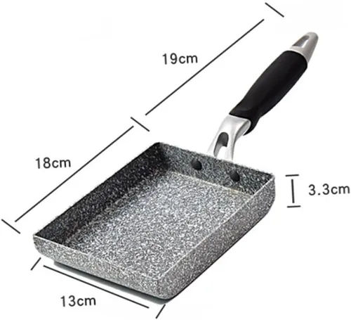 Miniatura 7 de COLLBATH Sartén rectangular antiadherente Tamagoyaki japonés para panqueques enrollados, utensilios de cocina para freír fácilmente y preparar