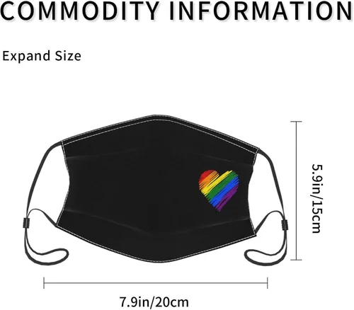 Miniatura 4 de 4 cubrebocas de tela divertida cómodos pasamontañas reutilizable bufanda ajustable para adultos con 8 filtros
