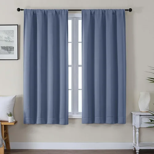 Miniatura 122 de Gwine Cortinas opacas para dormitorio, 54 pulgadas de largo, paneles de cortina de ventana con aislamiento térmico y reducción de ruido, cortinas