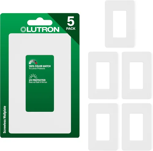 Miniatura 21 de Lutron Claro - Placa de pared de 1 banda (paquete de 6) CW-1-AL-6 almendra