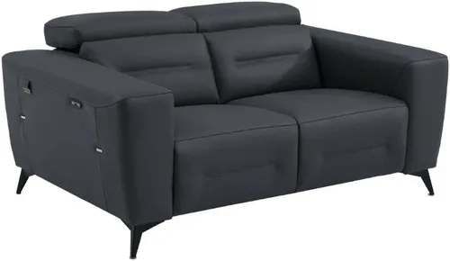 Miniatura 20 de BlackJack Furniture Ferrara - Sofá reclinable de cuero italiano de grano superior con puertos USB para cargar dispositivos, reposacabezas ajustables