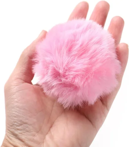Miniatura 5 de Bolas de pompones para manualidades, accesorio de disfraz de pompones rosas grandes, bolas de pompones para artes y manualidades, decoración
