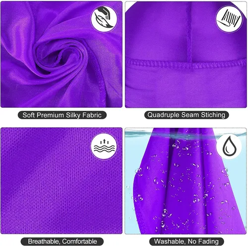 Miniatura 24 de Premium Durag Pack for Men, Silky Doo Rag for 360 540 720 Waves