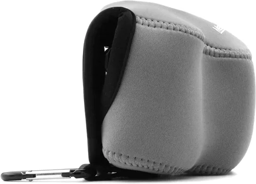 Miniatura 3 de MegaGear. Funda para cámara, ultra liviana neopreno con mosquetón para Sony A6000, A6300 con lente 16-50 Gris