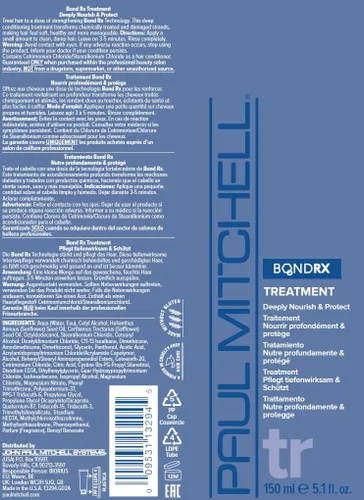 Miniatura 6 de Paul Mitchell Bond Rx Treatment, Deeply Nourishes + Protects, For Chemically Treated + Damaged Hair