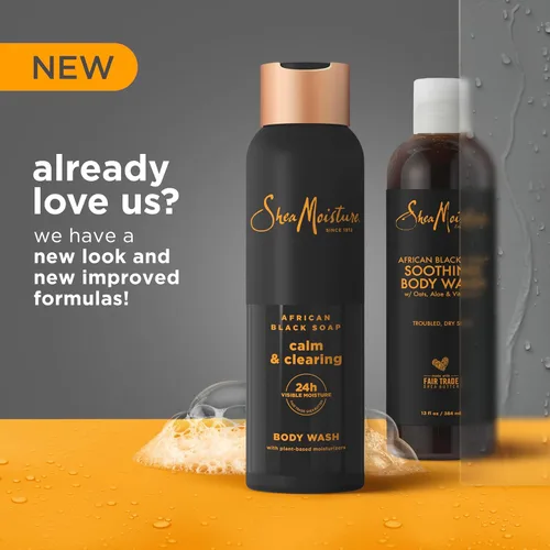 Miniatura 4 de SheaMoisture Jabón Africano Negro Limpiador corporal Calmante y clarificante para 24H de Humedad visible para una piel saludable y radiante 18 Oz