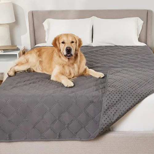 Miniatura 15 de GORILLA GRIP Funda de cama impermeable para perros, 82 x 68 pulgadas, parte trasera antideslizante con agarre, a prueba de fugas, lavable, funda