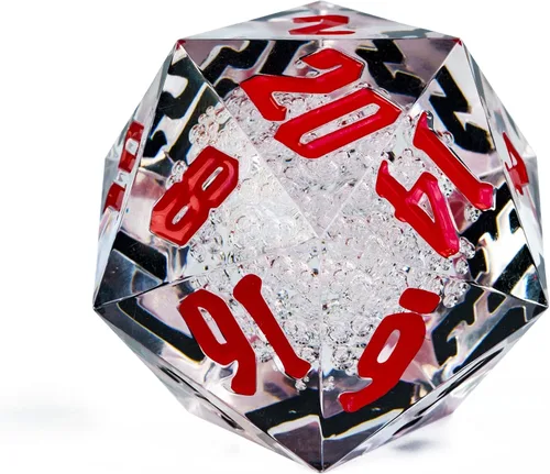 55mm 20 Caras DND Dados, Dados D20 D&D Poliédricos Grandes con Caja de Regalo para Dungeons and Dragons, Juegos de Mesa RPG (Burbujas Burbujas