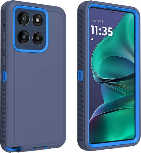 Miniatura 9 de Funda protectora resistente para Motorola Moto G Stylus 2021, a prueba de golpes, a prueba de polvo, 3 en 1, para Moto G Stylus 5G 2021 (negro)