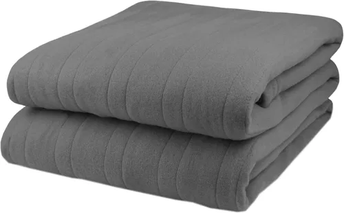 Miniatura 2 de Pure Warmth Manta térmica eléctrica de franela sólida, ajuste de calor ajustable con apagado automático, manta térmica acogedora con certificación