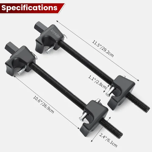 Miniatura 3 de ATPEAM Macpherson - Compresor de resorte de puntal, 2 piezas, resistente, compresor de resorte, herramienta instaladora, enchufe de 7/8 pulgadas
