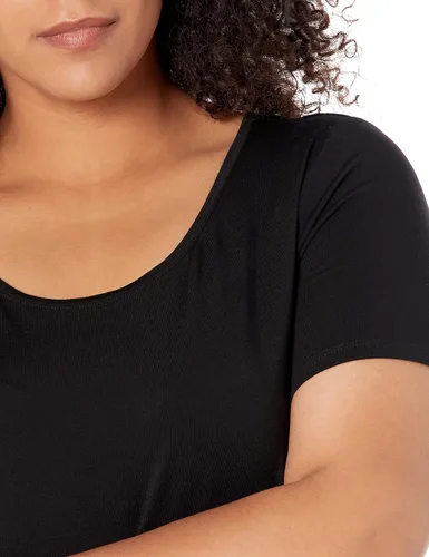 Miniatura 3 de Tienda Essentials - Blusa con manga corta, cuello redondo y corte relajado para mujer (disponible en talla extragrande)