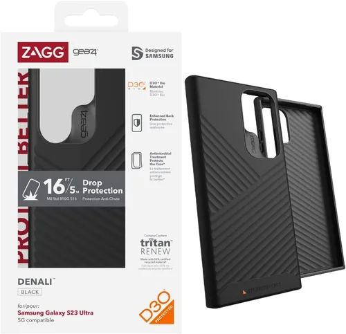 Miniatura 13 de ZAGG Gear4 Santa Cruz Samsung Galaxy S23 Series - Funda para teléfono, protección contra caídas D30 de hasta 13 pies / 13.1 ft, funda transparente