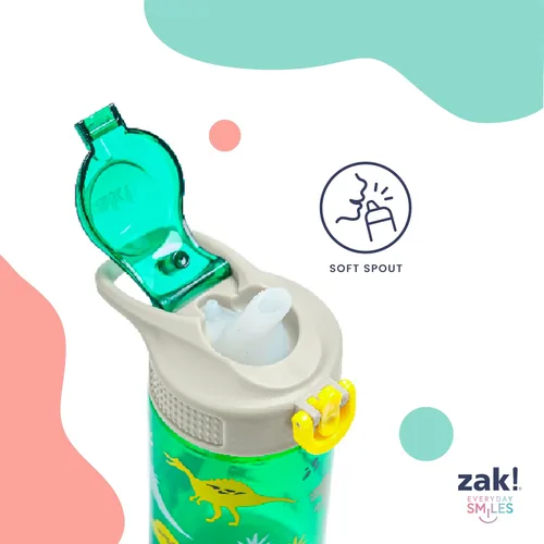 Miniatura 4 de Zak Designs Marvel Spider-Man - Botella de agua Sage para la escuela o viajes, botella de agua de plástico duradero de 16 onzas con popote, asa
