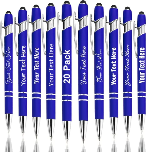 Miniatura 59 de Hasta 300 bolígrafos personalizados a granel con nombre personalizado con grabado gratis, puntas de lápiz capacitivo grabado, bolígrafo