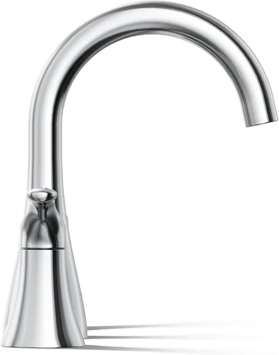 Miniatura 8 de KOHLER K-27390-4-CP Simplice® - Grifo de lavabo de baño con dos manijas de palanca y drenaje clicker, 1.2 GPM, cromo pulido