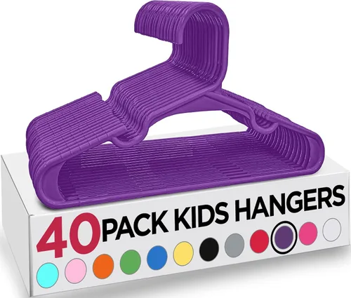 Miniatura 54 de Utopia Home Paquete de 20 Perchas para Niños - Perchas de Plástico para Bebé de 11.5 Pulgadas para Armario - Perchas para Niños para Ropa y Percha