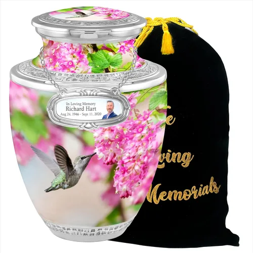 Urnas de cremación estéticas de colibrí personalizadas para cenizas adultas, machos y hembras, Urnas funerarias de 200 libras para cenizas humanas,