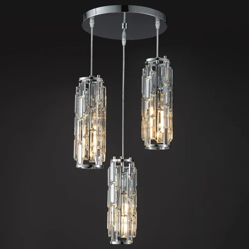 Miniatura 12 de LMQNINE Lámpara colgante de 4 luces doradas modernas, mini candelabros de cristal, lámpara colgante ajustable para cocina, isla, comedor, dormitorio