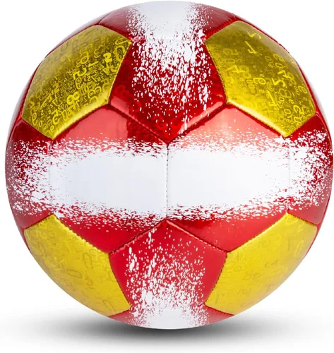 Miniatura 9 de PP PICADOR Balones de fútbol tamaño 4, pelota de fútbol de cuero láser para entrenamiento deportivo y juego de partidos, juego de bolas de fútbol
