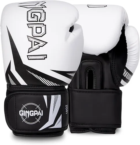 Miniatura 11 de Guantes de boxeo, entrenamiento de boxeo profesional, guantes de kickboxing para hombres, mujeres, adultos, niños, acolchado de varias capas