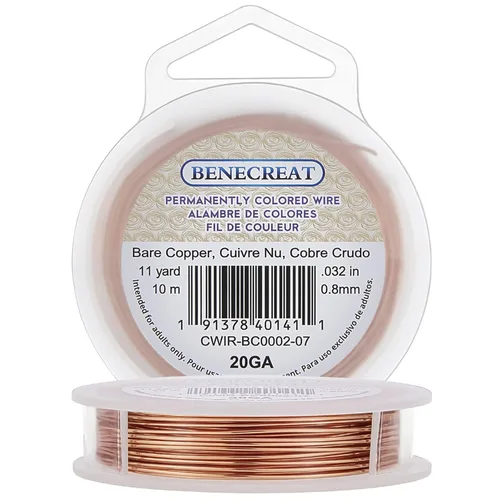 Miniatura 29 de BENECREAT Alambre de cobre para cuentas de joyería de calibre 18, resistente al deslustre, alambre de metal de bronce antiguo para hacer joyas