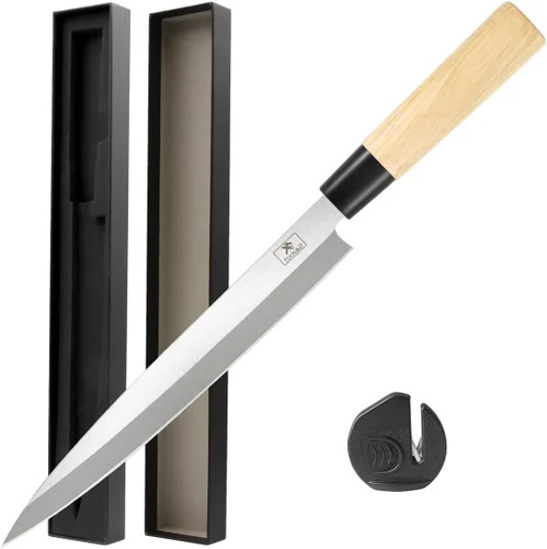 Sashimi - Cuchillo de sushi de 7 a 9 pulgadas, cuchillos de deshuesado perfectos para pescado, pan de chef, para cortar sushi/fileteado de pescado