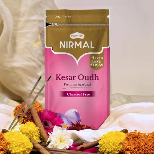 Miniatura 3 de Kesar Oudh - Varillas de incienso – Paquete de 2 varillas de incienso, 200 varitas de incienso de azafrán y madera de agar