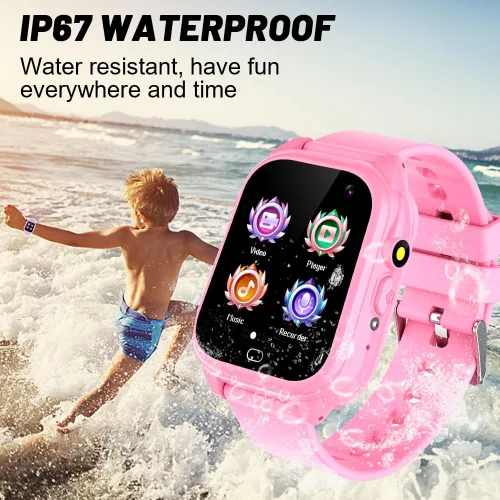 Miniatura 2 de Reloj inteligente impermeable para niños y niñas de 3 a 12 años, juguetes de aprendizaje con 26 juegos, cámara, video, pantalla táctil, reproductor